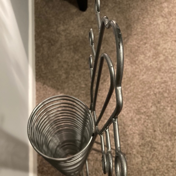 RARE Metal Sculptural Art Guitar CD Holder - Picture 3 of 3